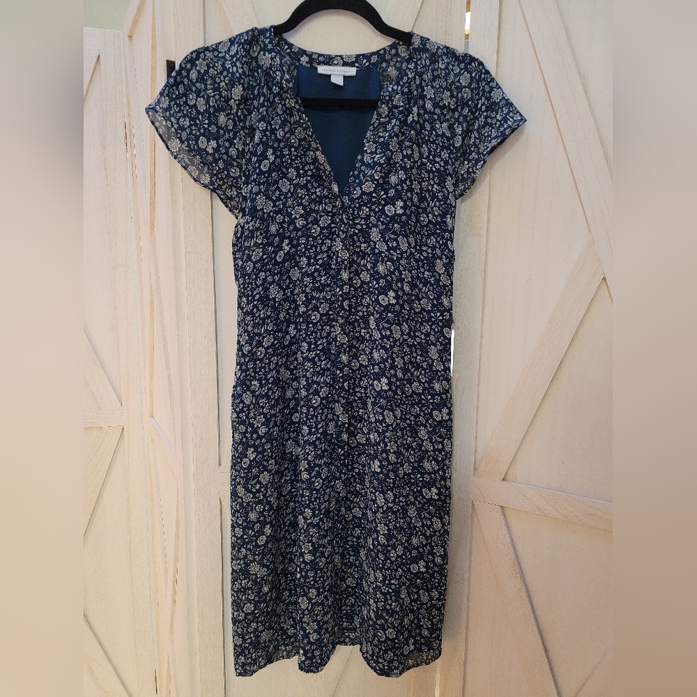 New York & Co Blue Floral Dress